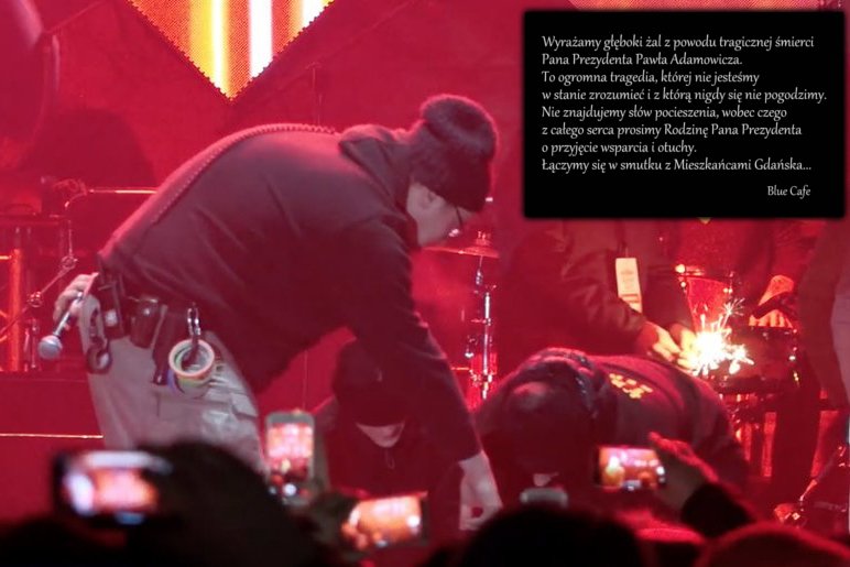 Zespół Blue Cafe był świadkiem przerażających wydarzeń na scenie WOŚP