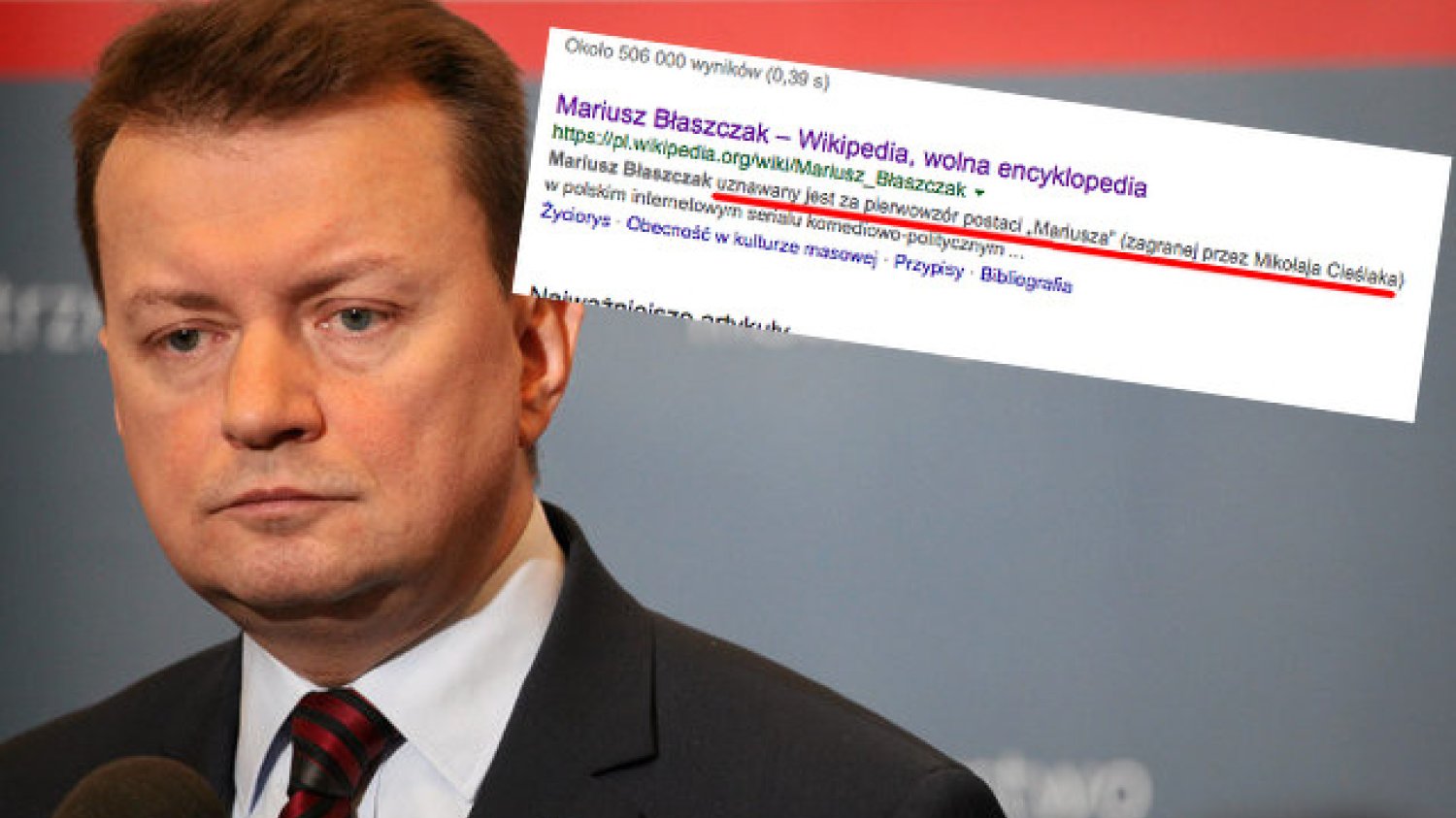 Ktoś strollował Mariusza Błaszczaka w iście genialny sposób. Jego profil na Wikipedii nie spodoba się ministrowi