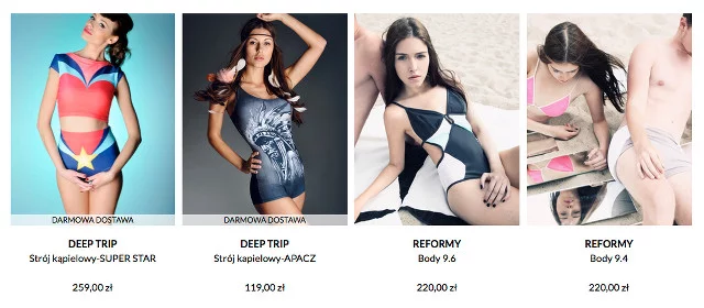 Stroje kąpielowe od młodych polskich projektantów - Deep Trip i Reform.
