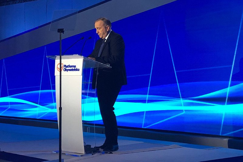 Grzegorz Schetyna zabrał głos podczas rady Krajowej PO.
