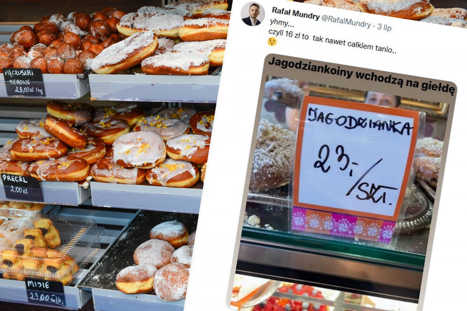 Poszedłem do kilku sklepów i piekarni by sprawdzić, czy jagodzianki rzeczywiście są aż tak drogie