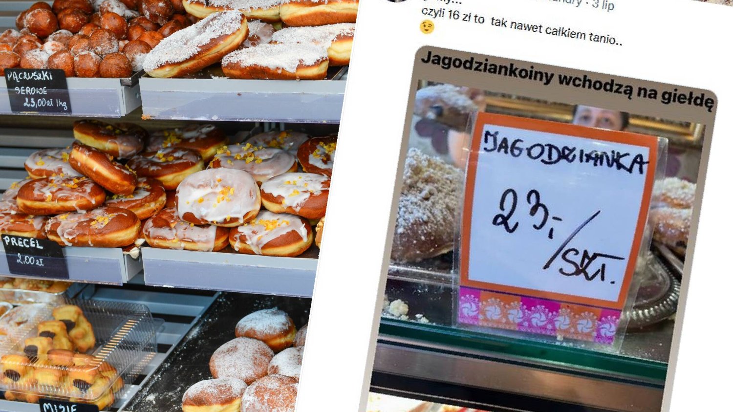 Poszedłem do kilku sklepów i piekarni by sprawdzić, czy jagodzianki rzeczywiście są aż tak drogie