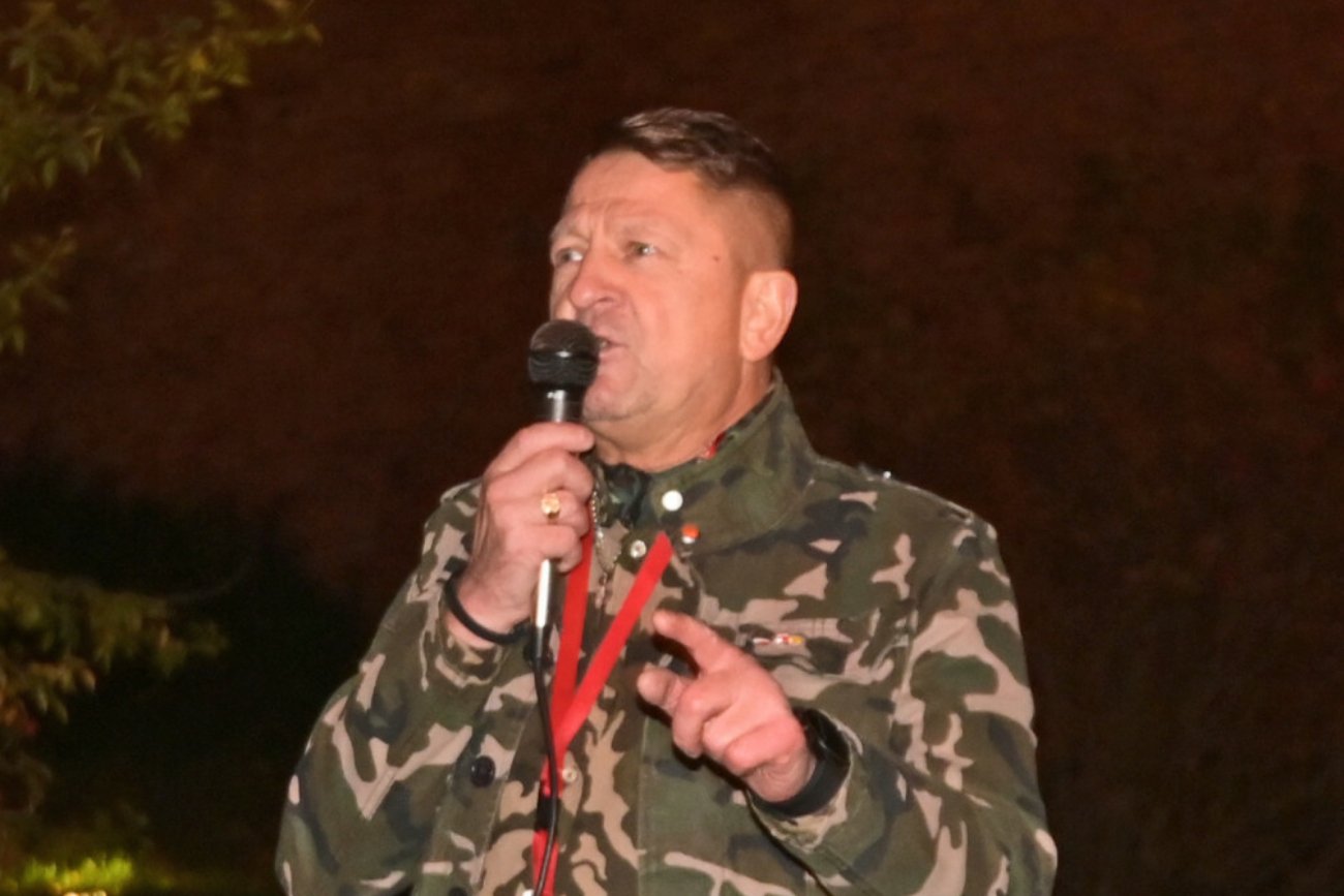 Ryszard Majdzik pod Wawelem (zdjęcie z 18.10.2022 roku).