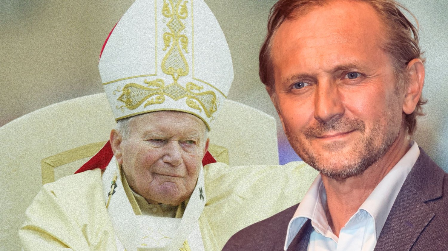 Andrzej Chyra jako Jan Paweł II w Santo Subito Andrzej Chyra i Jan Paweł II