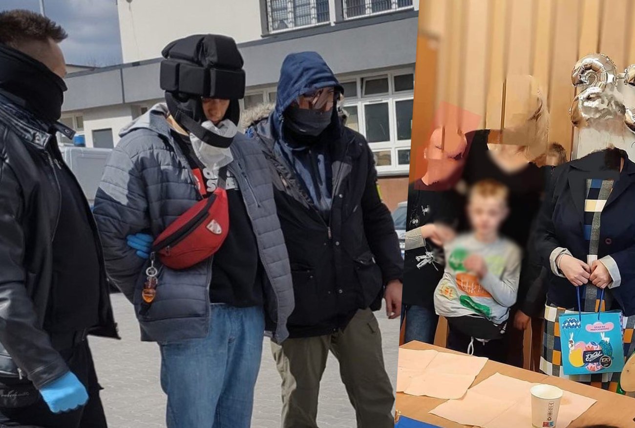 Zdjęcia 8-letniego Kamila z Częstochowy w szkole. Tak przyszedł na zajęcia.