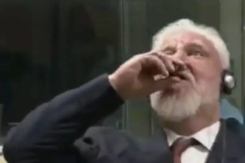 Już wiadomo, co chorwacki dowódca wojskowy z czasów wojny w Jugosławii wypił po ogłoszeniu wyroku za zbrodnie wojenne.