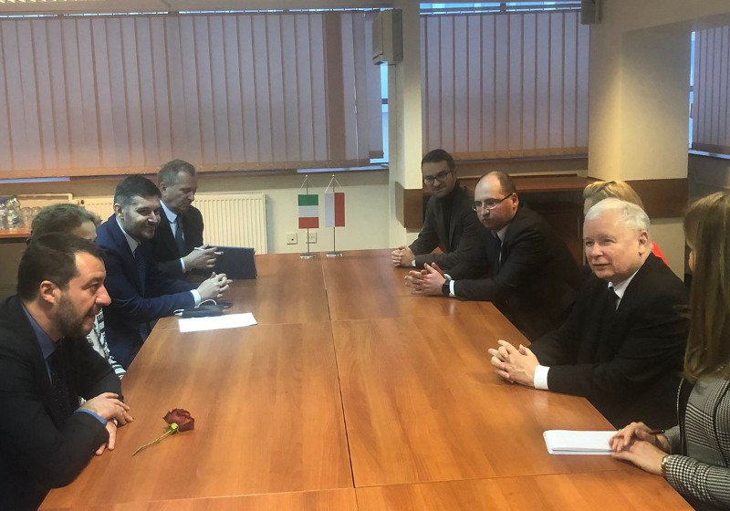 Salvini został przyjęty przez Kaczyńskiego w siedzibie PiS na Nowogrodzkiej