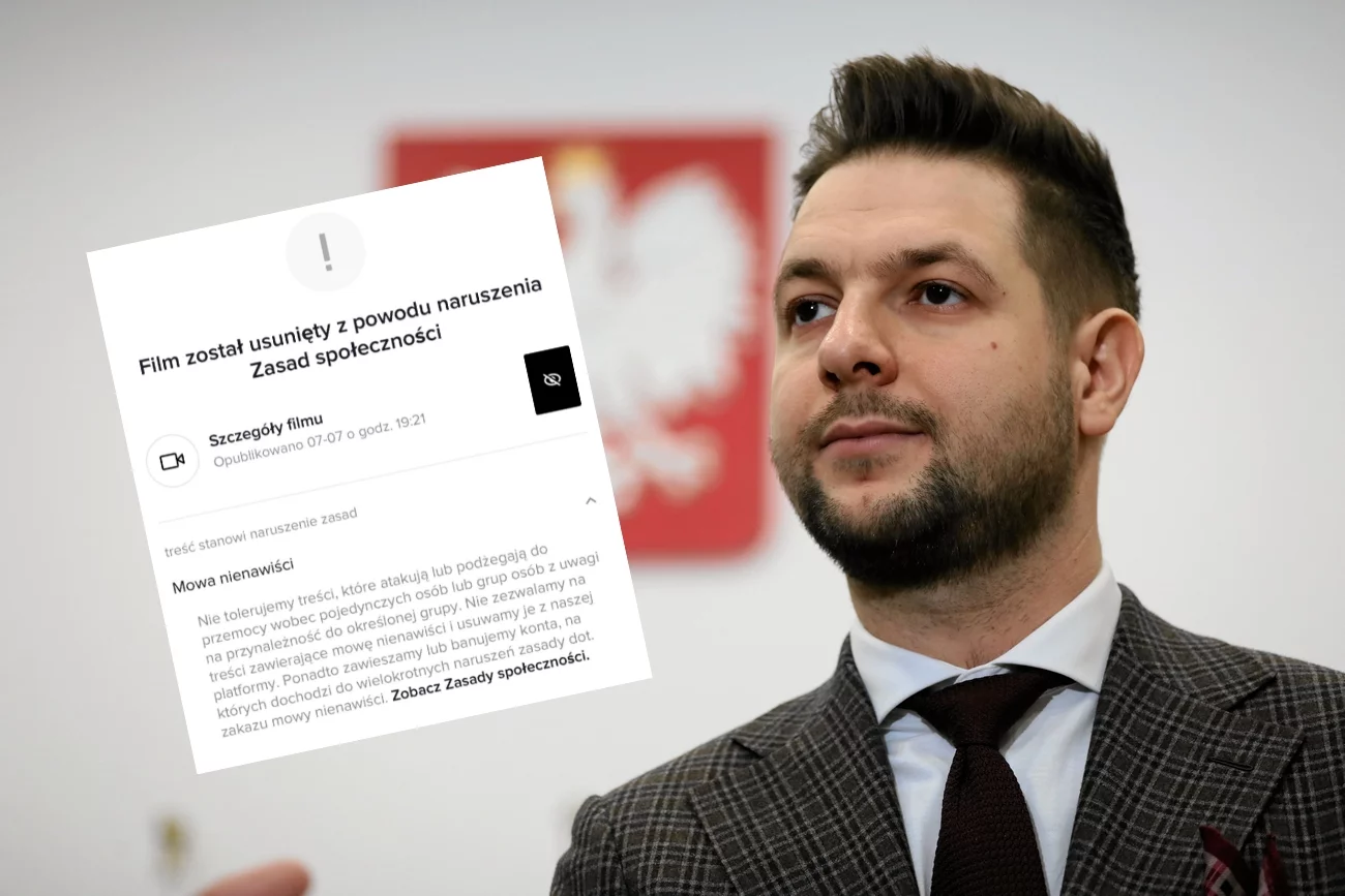 TikTok blokuje i usuwa nagrania Patryka Jakiego.