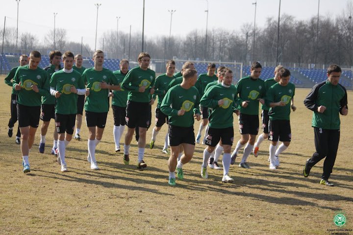 Moi piłkarze podczas treningu