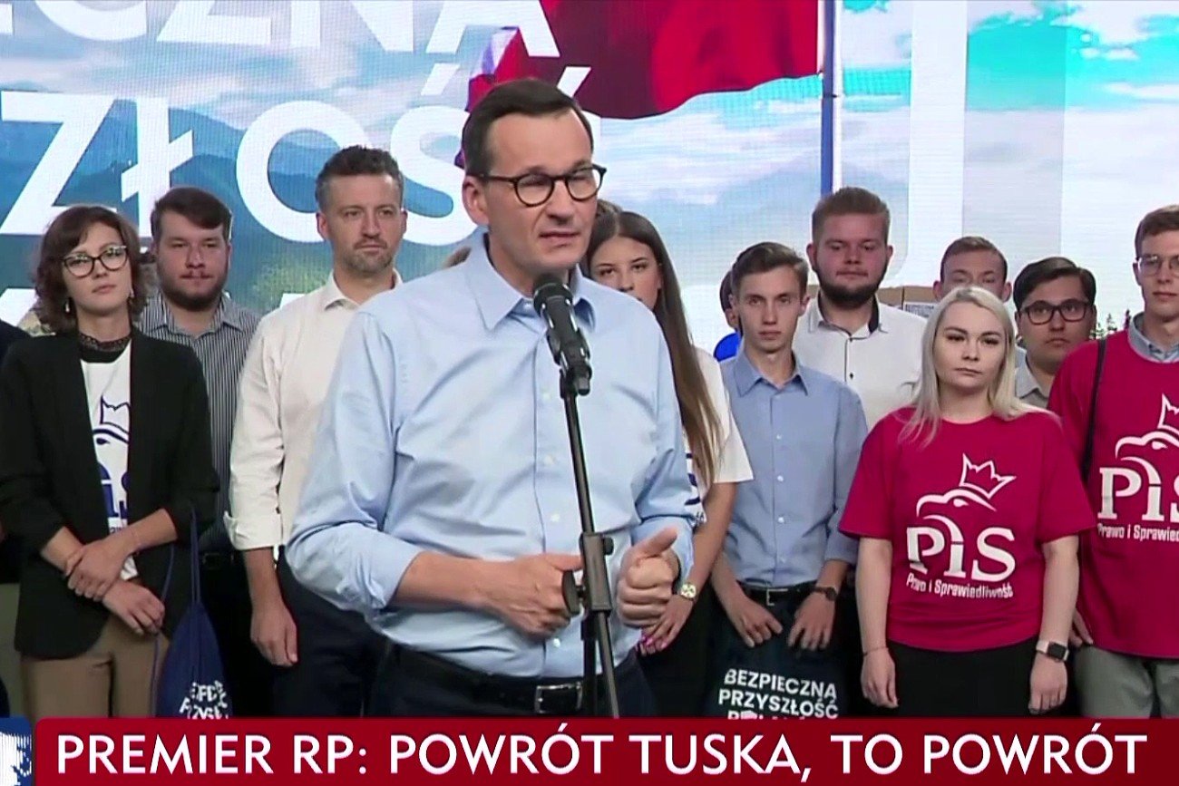 Mateusz Morawiecki ostrzegł widzów TVP przed... PiS Mateusz Morawiecki w TVP Info.