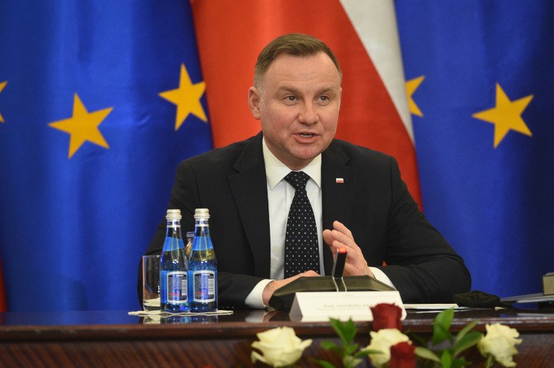 Andrzej Duda na posiedzeniu Rady Dialogu Społecznego w Warszawie 01.02.2020.