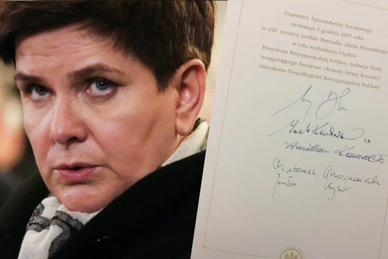 Gdzie jest podpis premier rządu?