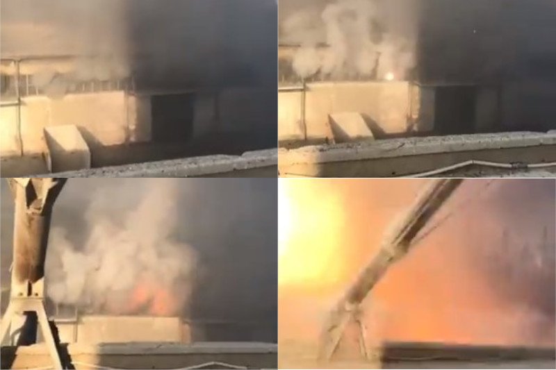 Wybuch w porcie w Bejrucie. Autor nagrania stoi kilkadziesiąt metrów od magazynu.