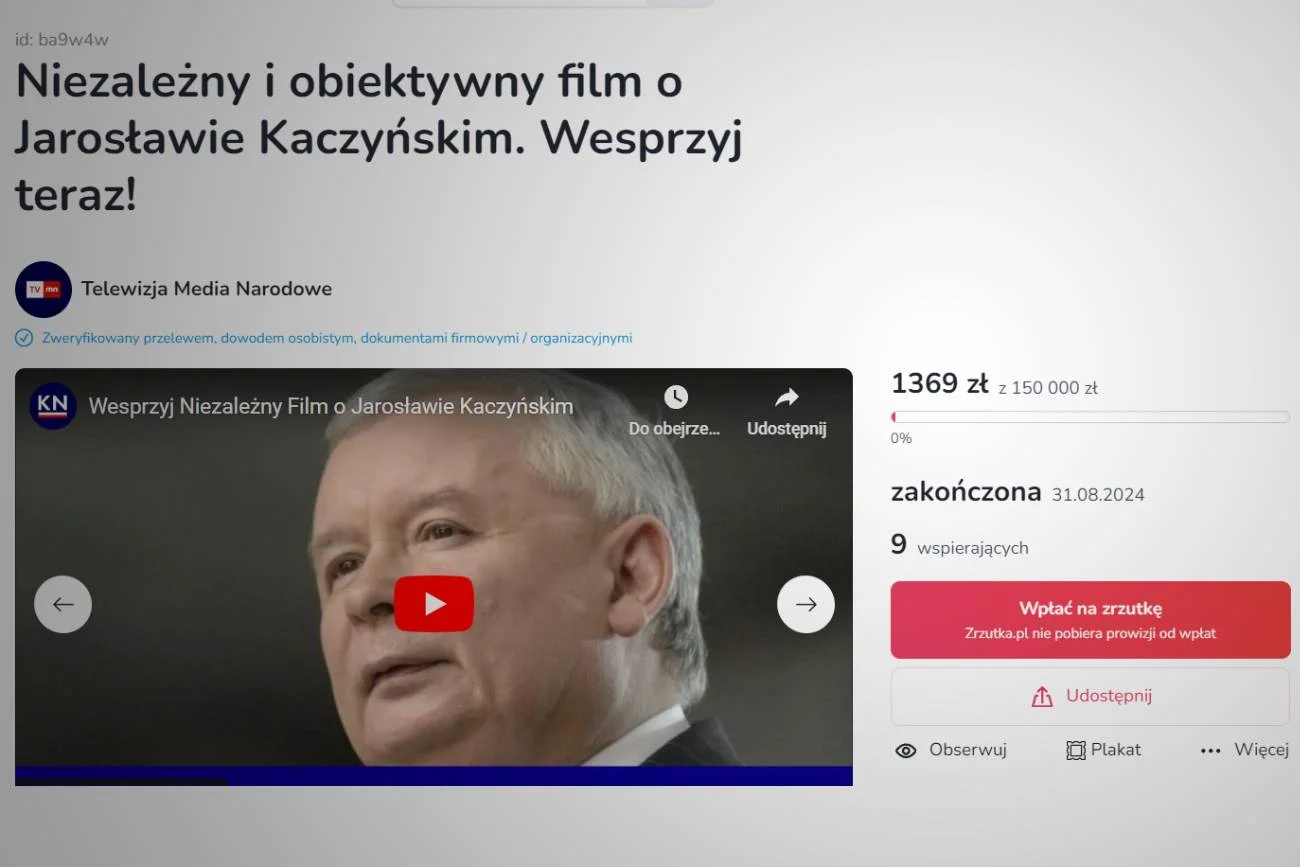 Tylko tyle udało się zabrać na nowy film o Jarosławie Kaczyńskim.