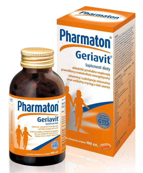 Pharmaton Geriavit, dzieki wyciągowi G115® z żeń-szenia, stabilizuje funkcjonowanie organizmu i wspomaga optymalne wykorzystanie energii