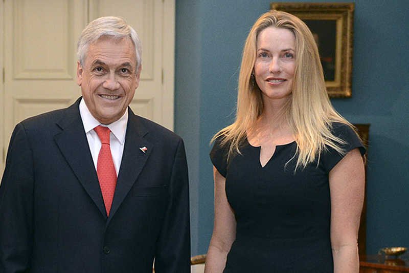 Laurene Powell Jobs z prezydentem Chile.