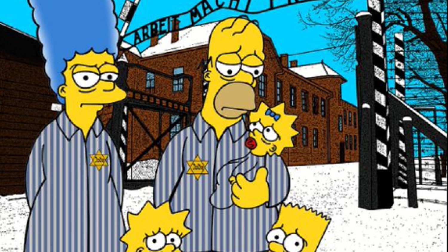 Simpsonowie w obozie koncentracyjnym.