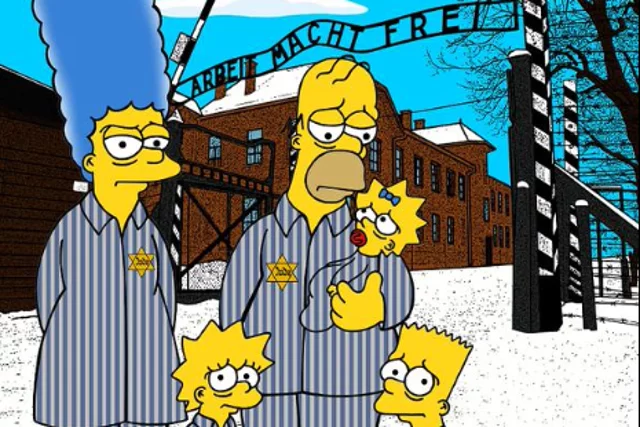 Simpsonowie w obozie koncentracyjnym.