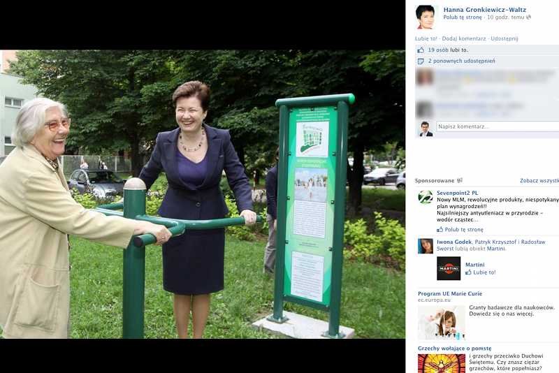 Prezydent Warszawy Hanna Gronkiewicz-Waltz odwiedza warszawiaków