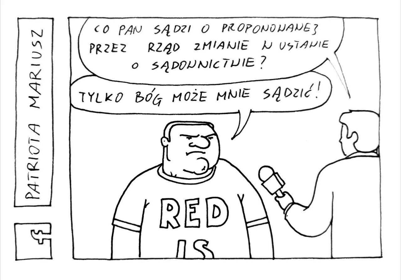 rysunek pochodzi z fanpage'a Patriota Mariusz