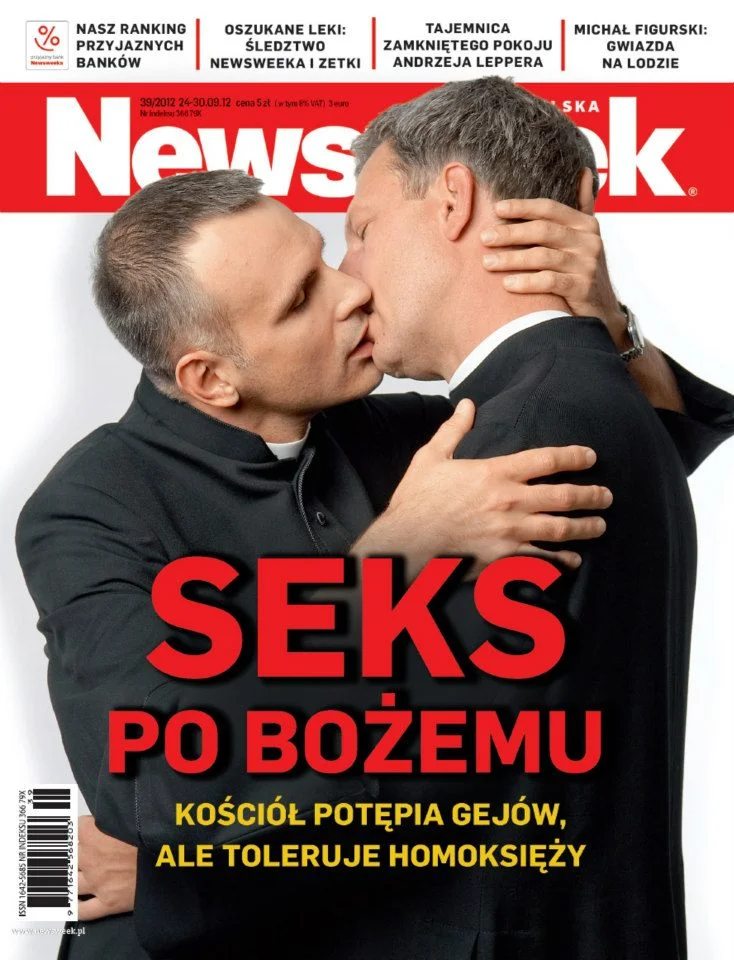 Całujący się księża na okładce "Newsweeka"