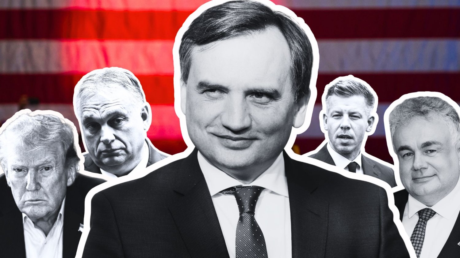 Donald Trump, Viktor Orban, Zbigniew Ziobro, Peter Magyar, Tomasz Sakiewicz Donald Trump, Viktor Orban, Zbigniew Ziobro, Peter Magyar, Tomasz Sakiewicz