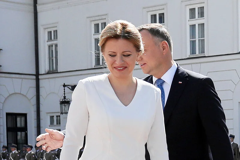 Prezydent Słowacji To prezydentka Słowacji Zuzana Čaputovą i prezydent Polski Andrzej Duda.