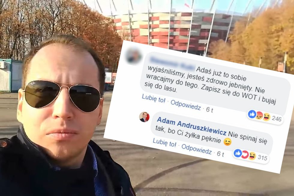Adam Andruszkiewicz jest na swoim Facebooku połączeniem blogerki modowej z prawicowym trollem.
