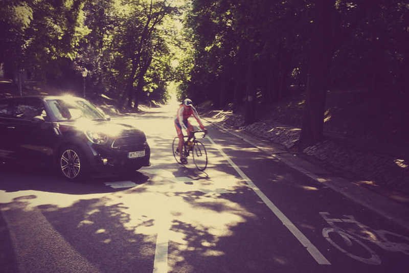 Rowerowo przy Łazienkach.