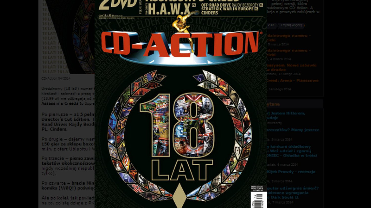 CD-Action 1 kwietnia kończy 18 lat. Wszystkiego najlepszego!