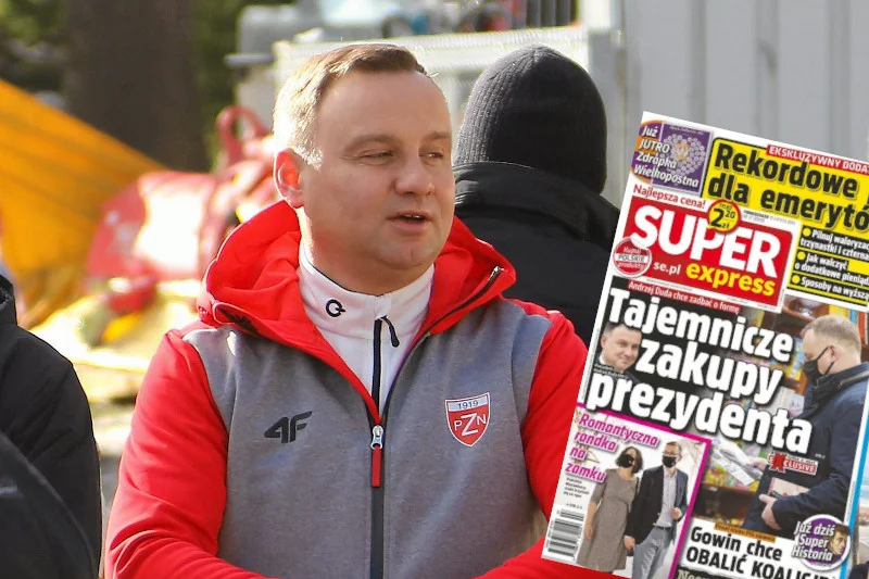 Uwagę Andrzeja Dudy na zakupach przykuł magazyn o męskim zdrowiu.