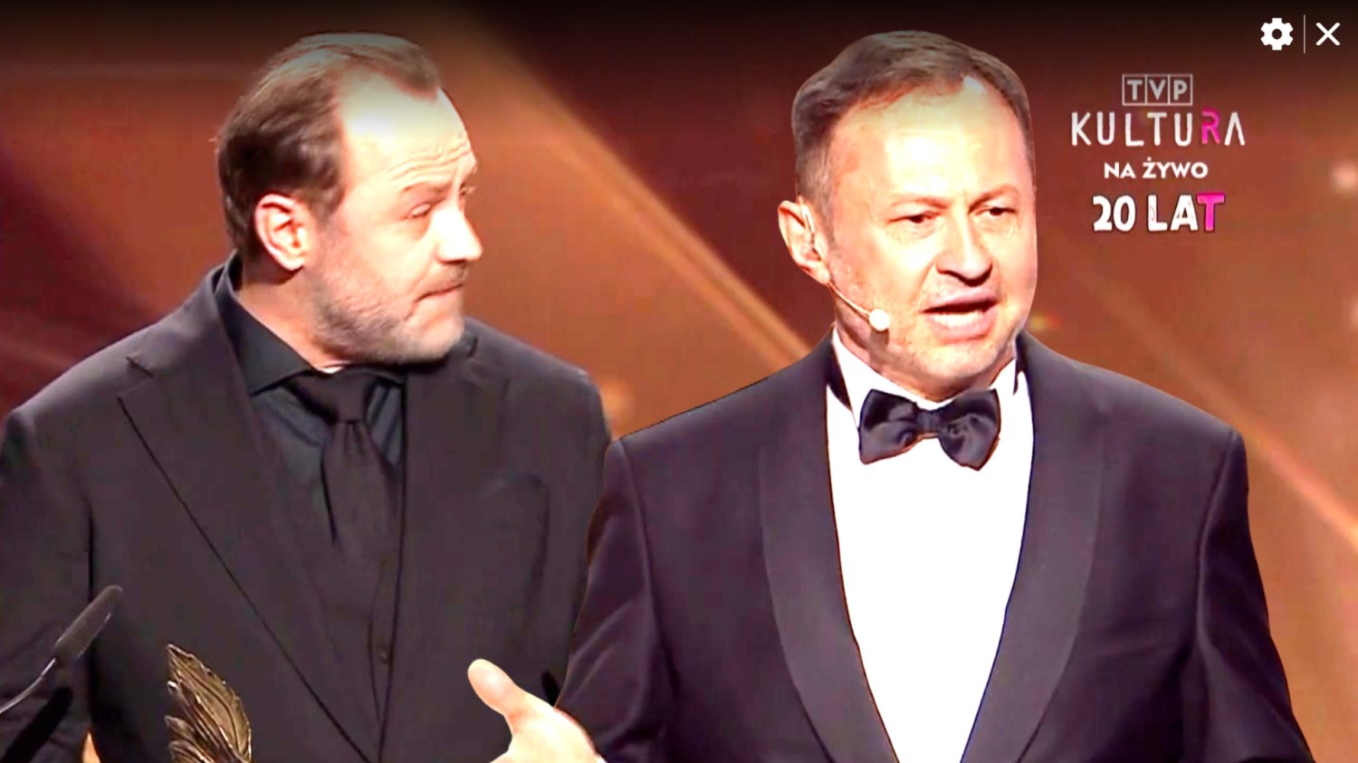 Leszek Lichota skradł show na Orłach 2026. Droczył się z prowadzącym Leszek Lichota i Andrzej Konopka podczas 28. gali wręczenia Orłów