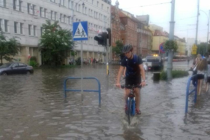 Centrum Gdańska zostało zalane.