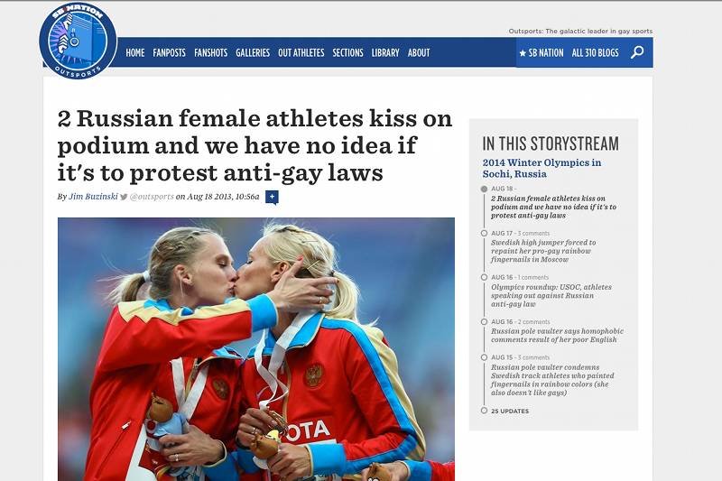 Dwie rosyjskie biegaczki pocałowały się odbierając na podium zdobyte medale. Wedle wielu komentatorów było to coś więcej, niż zwykły wybuch radości.