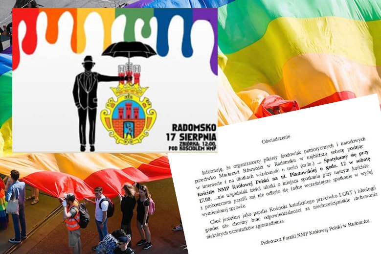 Proboszczowi z Radomska nie podoba się to, że pod jego kościołem ma być zorganizowana pikieta przeciwko marszowi LGBT