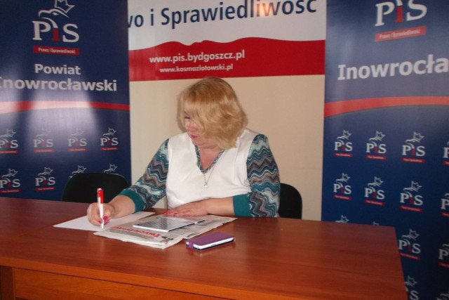 Karana przez sąd Katarzyna Śmiełowska gwiazdą struktur PiS w Inowrocławiu.