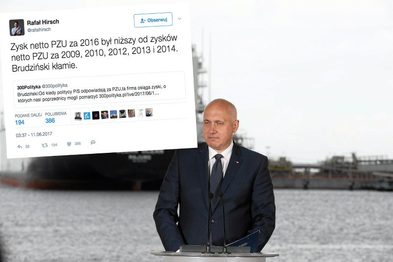 Joachim Brudziński chciał udowodnić, że to Prawo i Sprawiedliwość dba o PZU. Wyniki są jednak nieubłagane.