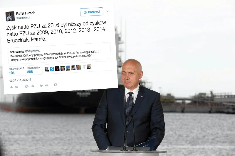 Joachim Brudziński chciał udowodnić, że to Prawo i Sprawiedliwość dba o PZU. Wyniki są jednak nieubłagane.