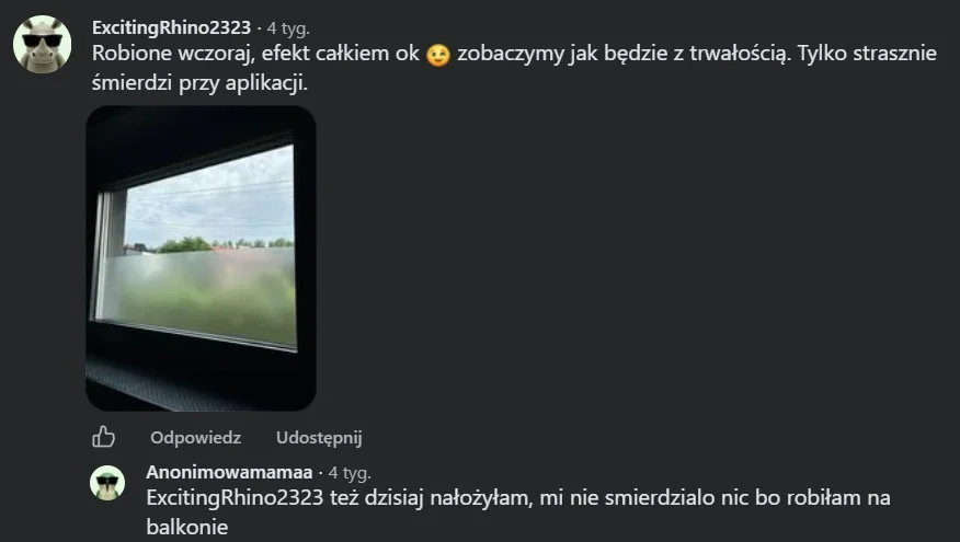 Matowy spray na szybę z Action Screen z Facebooka