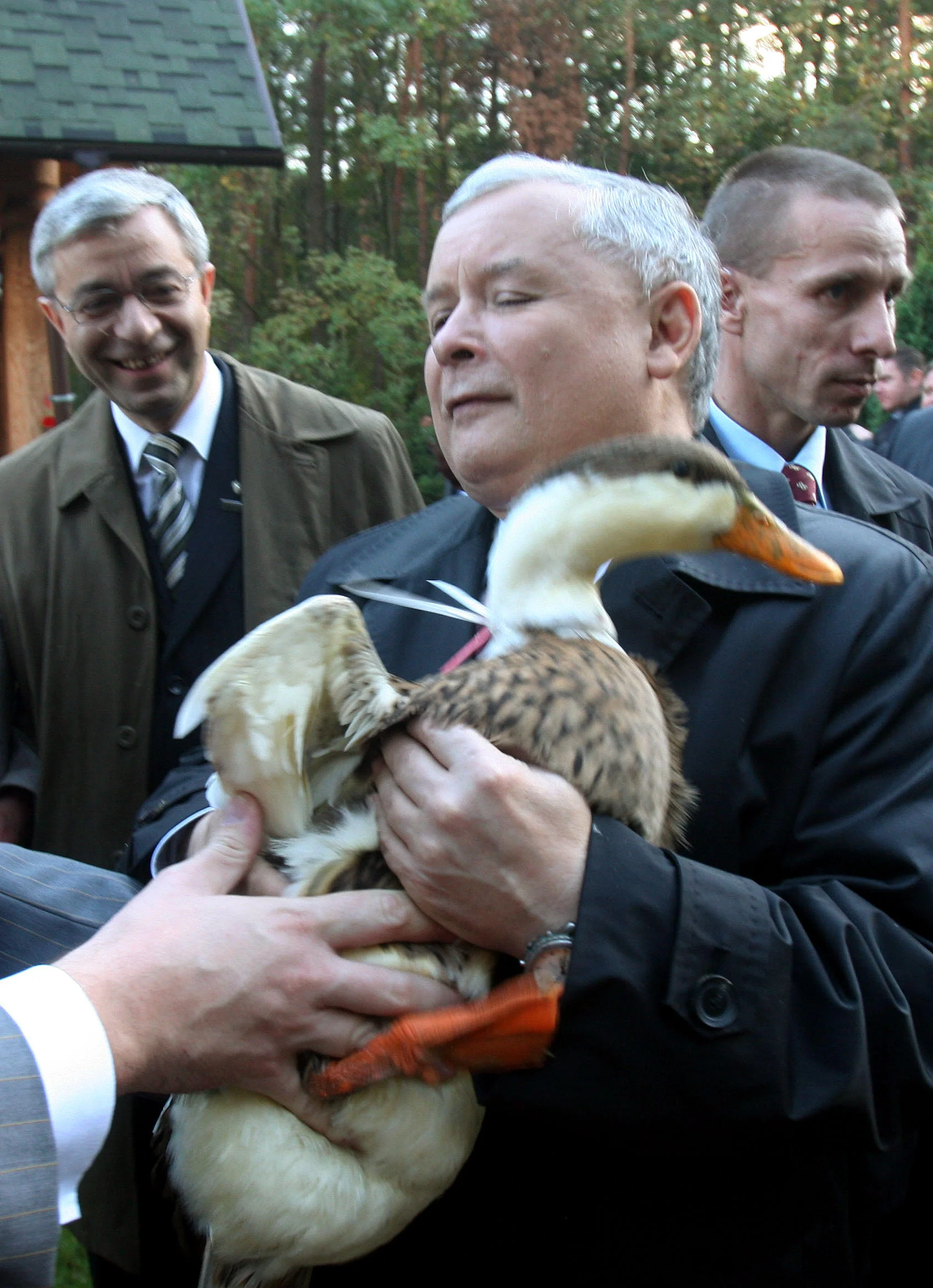 Jarosław Kaczyński był w Łążku Garncarskim w 2007 roku.