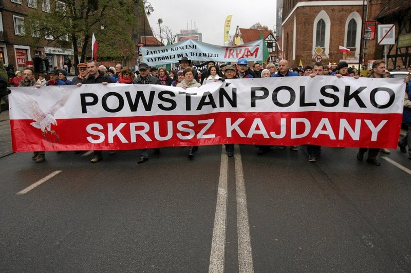 Marsz w obronie Telewizji Trwam w Gdańsku.