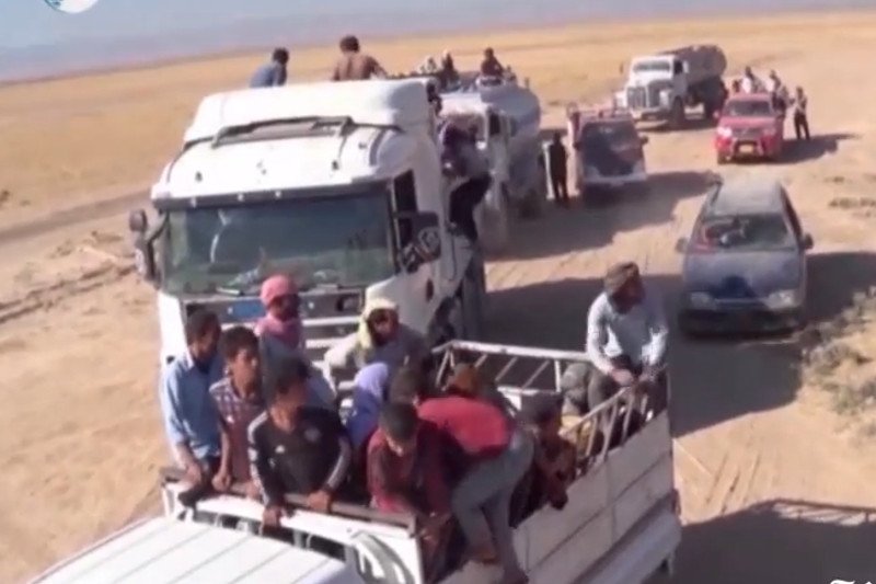 Jazydzi porzucają swoje domy i uciekają przed śmiercią z rąk bojowników.