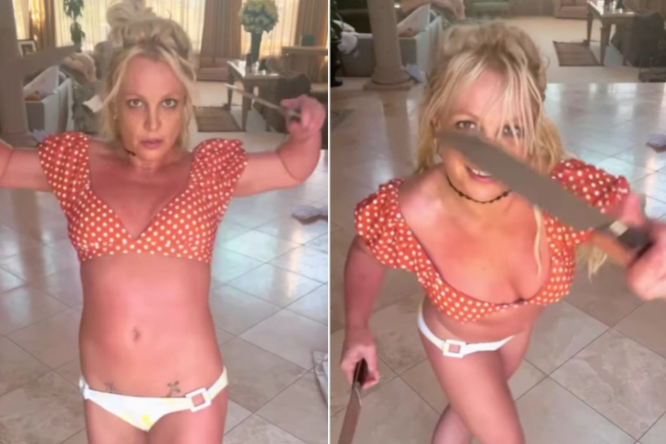 Britney Spears wymachiwała nożami na nagraniu.