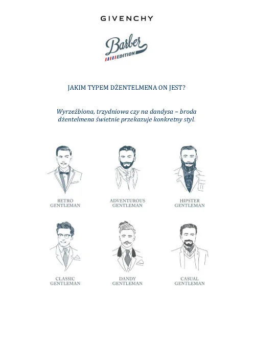 Marka Givenchy  mówi o kilku typach brodaczy...
