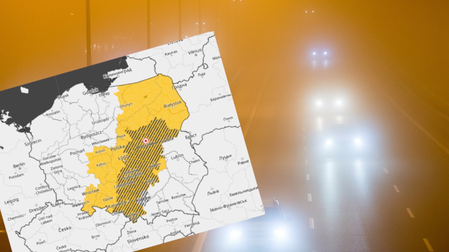 IMGW ostrzega przed deszczem, burzami oraz mgłą.
