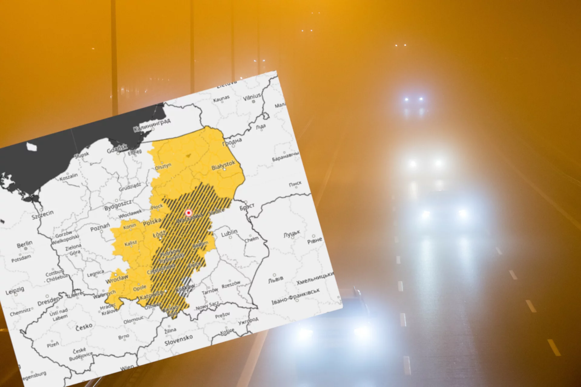 IMGW ostrzega przed deszczem, burzami oraz mgłą.