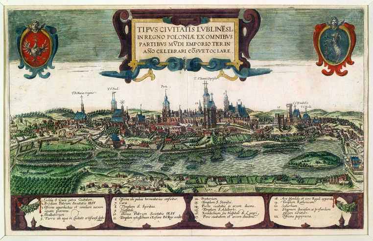 Lublin w roku 1618 - "Widok miasta Lublina Hogenberga i Brauna".