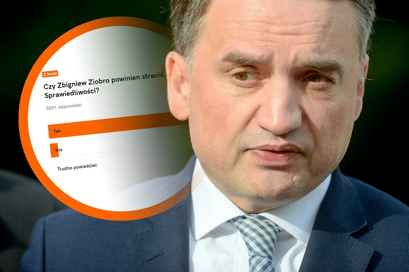 Zbigniew Ziobro i wyniki sondy naTemat.pl ws. afery w Funduszu Sprawiedliwości.