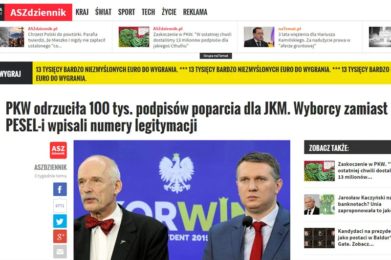 Ten news z ASZdziennika cytowały poważne media i politycy.
