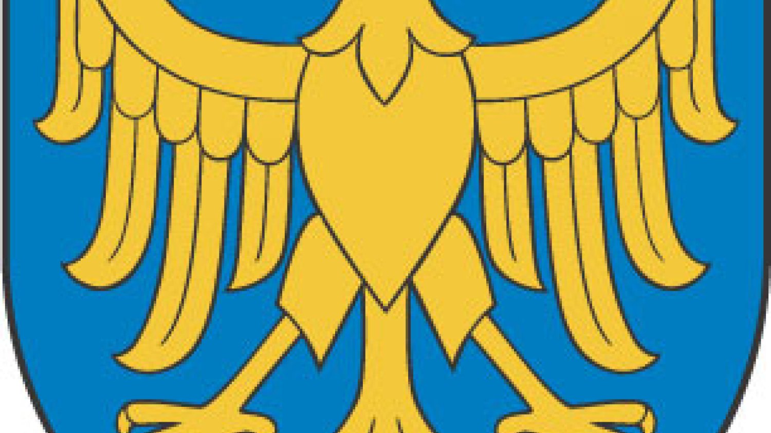 Herb Województwa Śląskiego przedstawia złotego orła Piastów górnośląskich bez korony, zwróconego w prawo, na niebieskim tle.